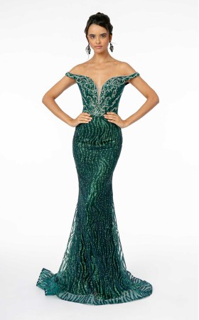 Floral Print Halter Evening GL1818 Dress