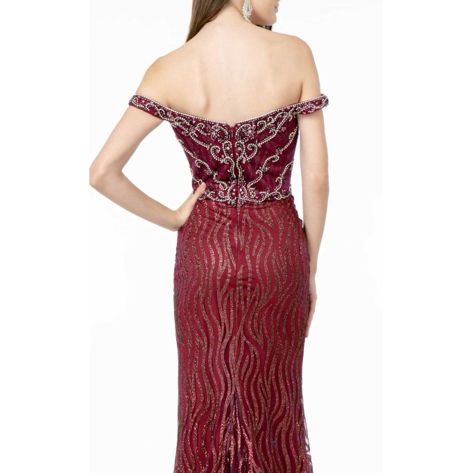 Floral Print Halter Evening GL1818 Dress