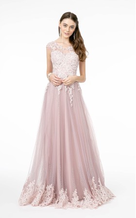 Floral Print Halter Evening GL2886 Dress