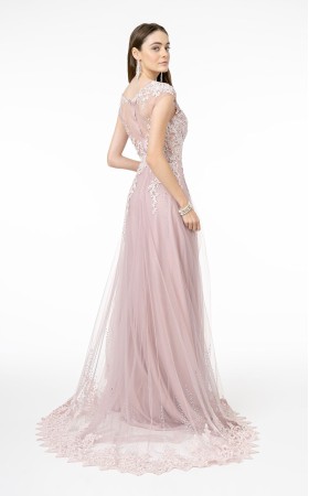 Floral Print Halter Evening GL2886 Dress