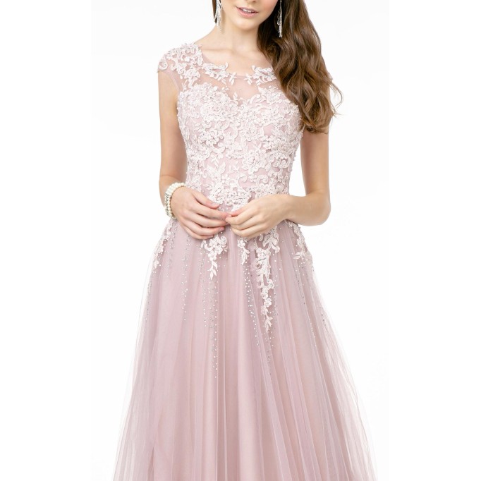 Floral Print Halter Evening GL2886 Dress