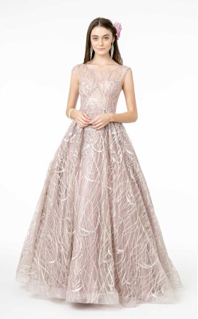 Floral Print Halter Evening GL2890 Dress