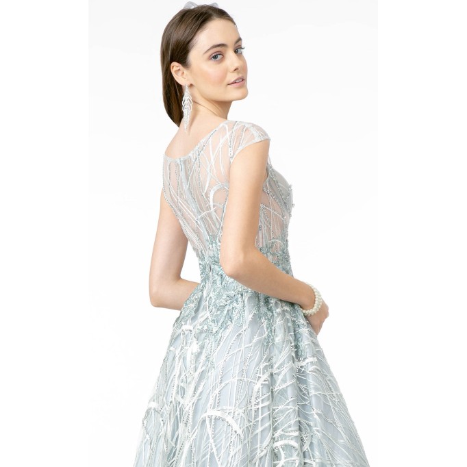 Floral Print Halter Evening GL2890 Dress