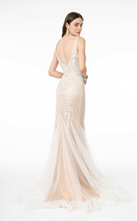 Floral Print Halter Evening GL2985 Dress