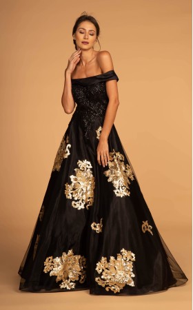Floral Print Halter Evening GL2542 Dress