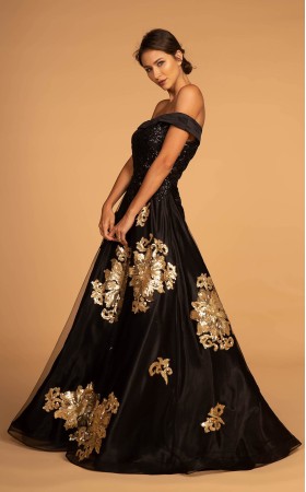 Floral Print Halter Evening GL2542 Dress