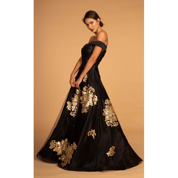 Floral Print Halter Evening GL2542 Dress