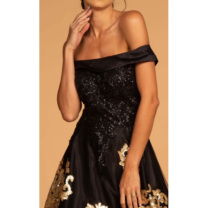 Floral Print Halter Evening GL2542 Dress