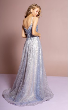 Floral Print Halter Evening GL2638 Dress