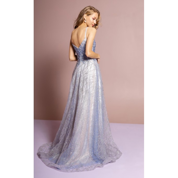 Floral Print Halter Evening GL2638 Dress