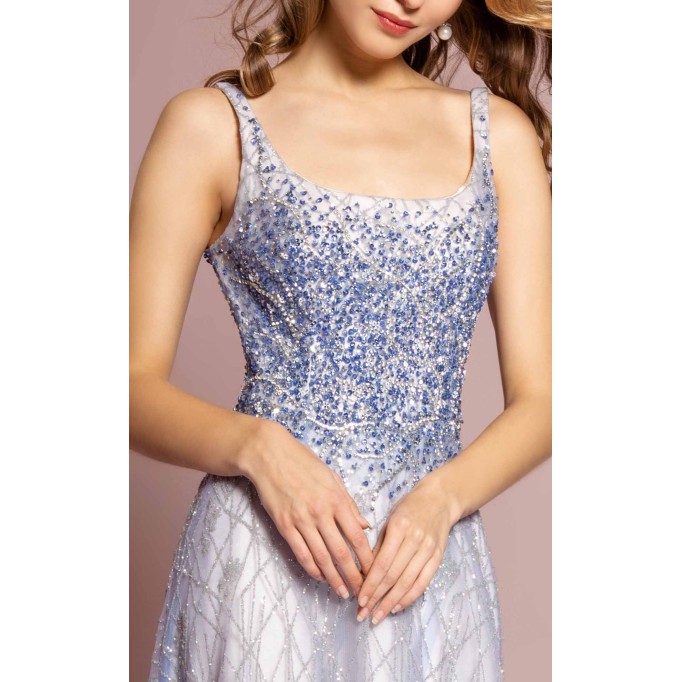 Floral Print Halter Evening GL2638 Dress