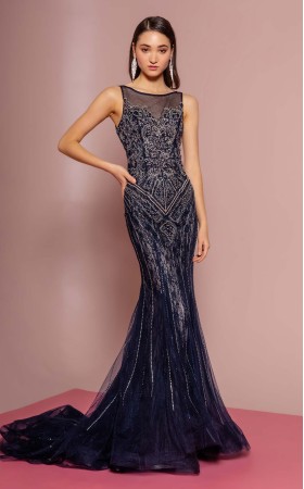 Floral Print Halter Evening GL2685 Dress