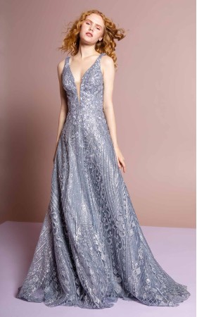 Floral Print Halter Evening GL2698 Dress