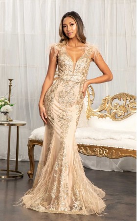Floral Print Halter Evening GL1983 Dress