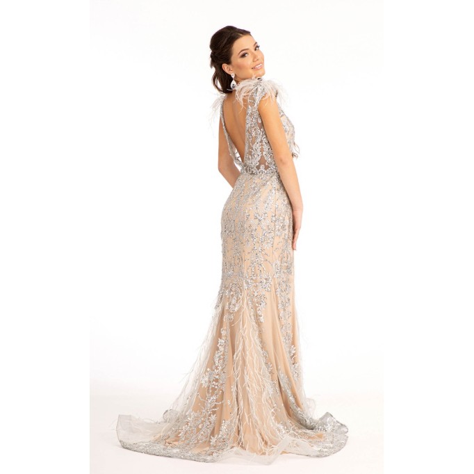 Floral Print Halter Evening GL1983 Dress