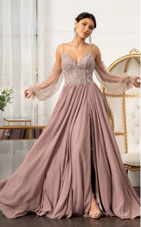 Floral Print Halter Evening GL3005 Dress