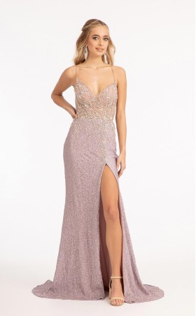 Floral Print Halter Evening GL3006 Dress