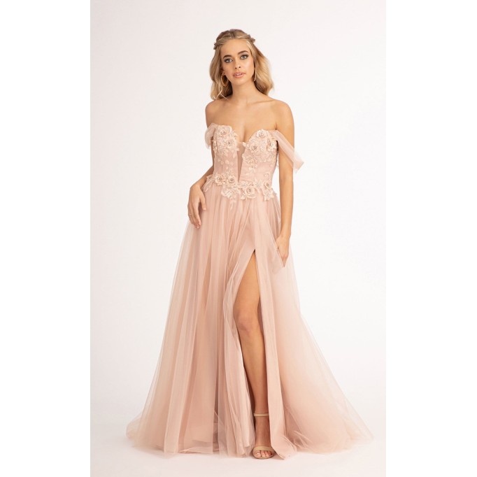 Floral Print Halter Evening GL3007 Dress