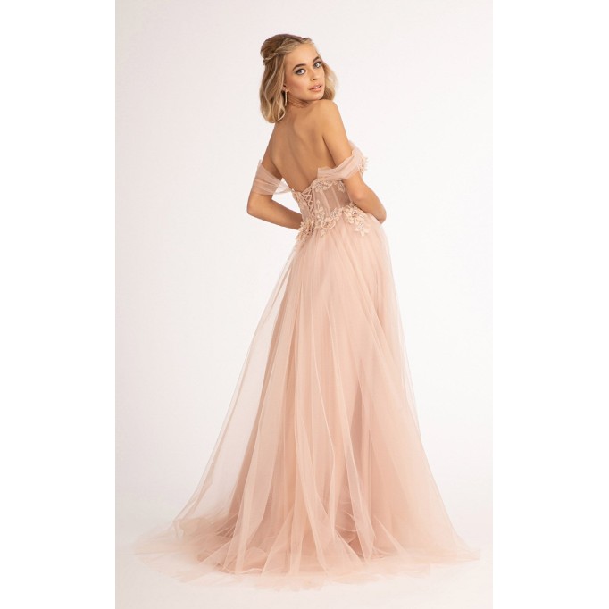 Floral Print Halter Evening GL3007 Dress
