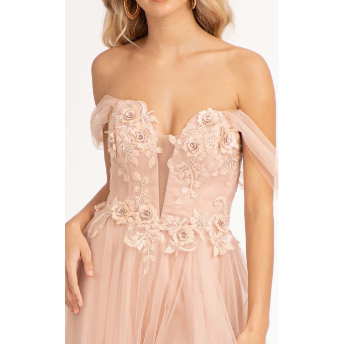 Floral Print Halter Evening GL3007 Dress