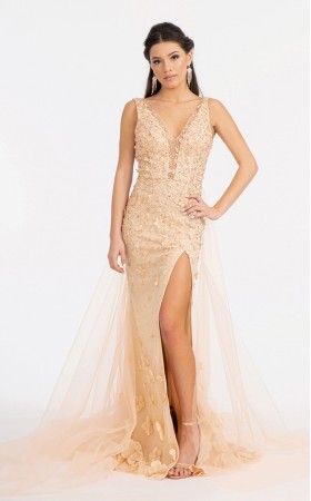 Floral Print Halter Evening GL3011 Dress