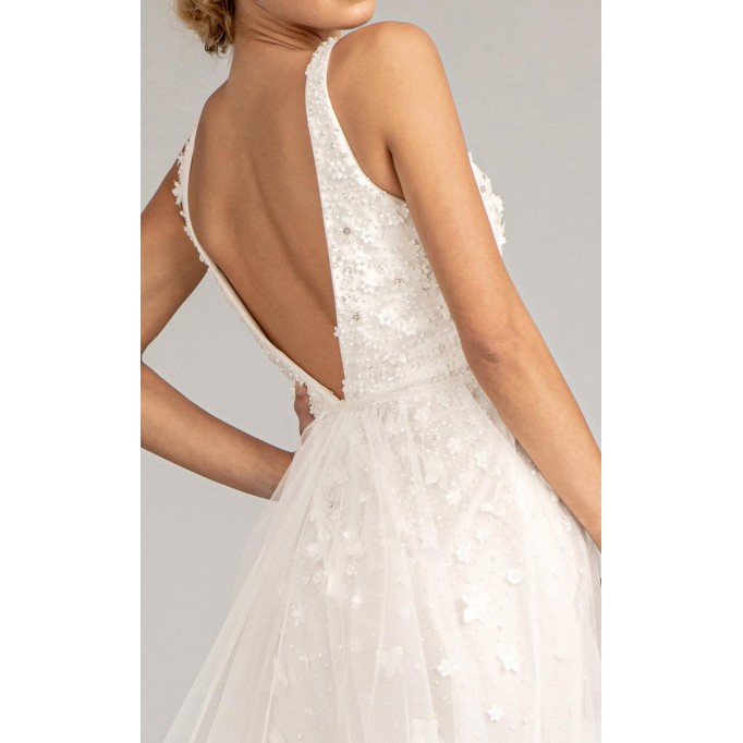 Floral Print Halter Evening GL3011 Dress