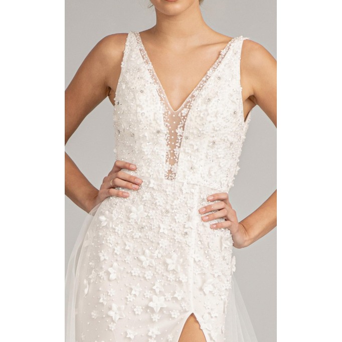 Floral Print Halter Evening GL3011 Dress