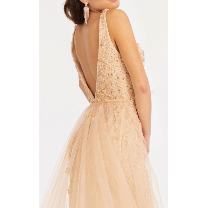 Floral Print Halter Evening GL3011 Dress