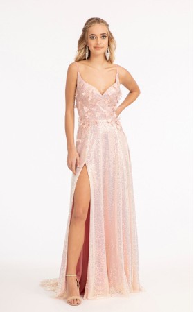 Floral Print Halter Evening GL3027 Dress