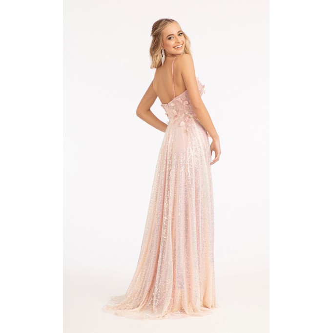 Floral Print Halter Evening GL3027 Dress