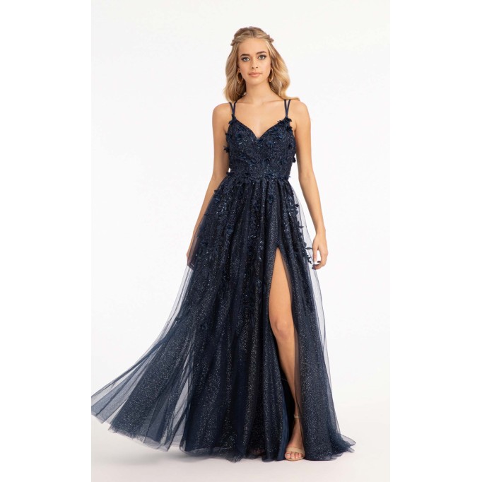 Floral Print Halter Evening GL3033 Dress