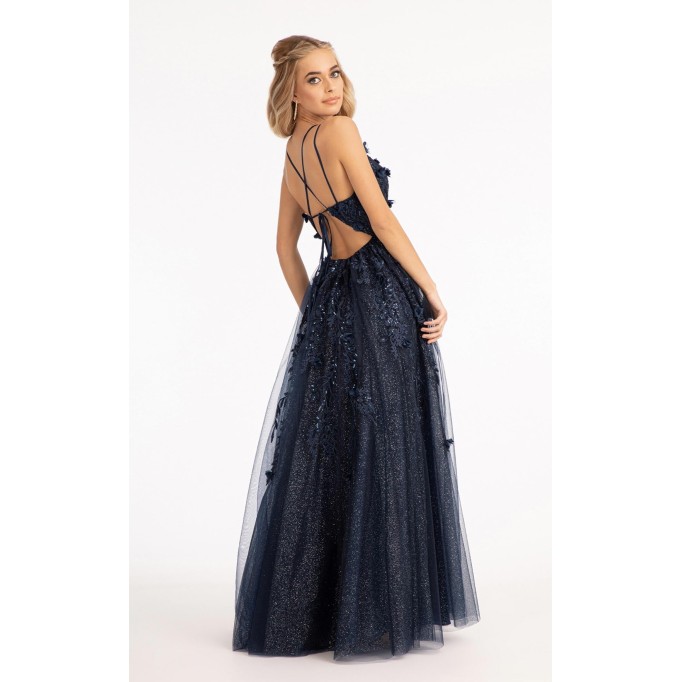 Floral Print Halter Evening GL3033 Dress