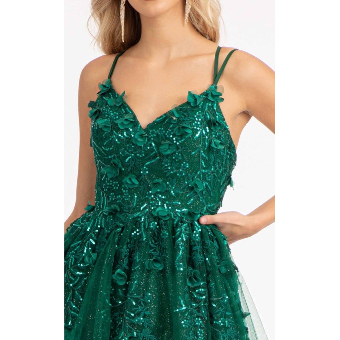 Floral Print Halter Evening GL3033 Dress