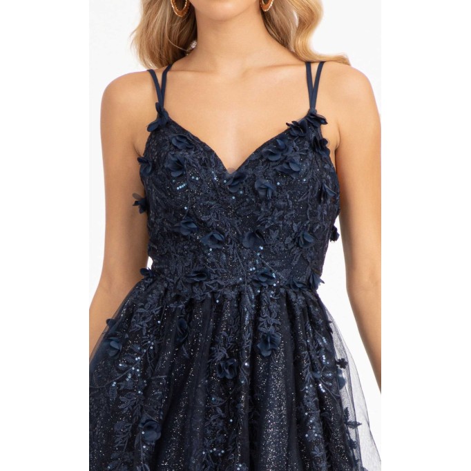 Floral Print Halter Evening GL3033 Dress
