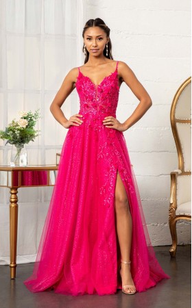 Floral Print Halter Evening GL3034 Dress
