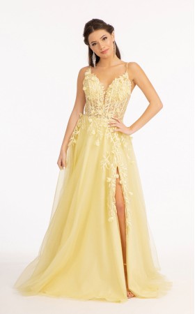 Floral Print Halter Evening GL3034 Dress