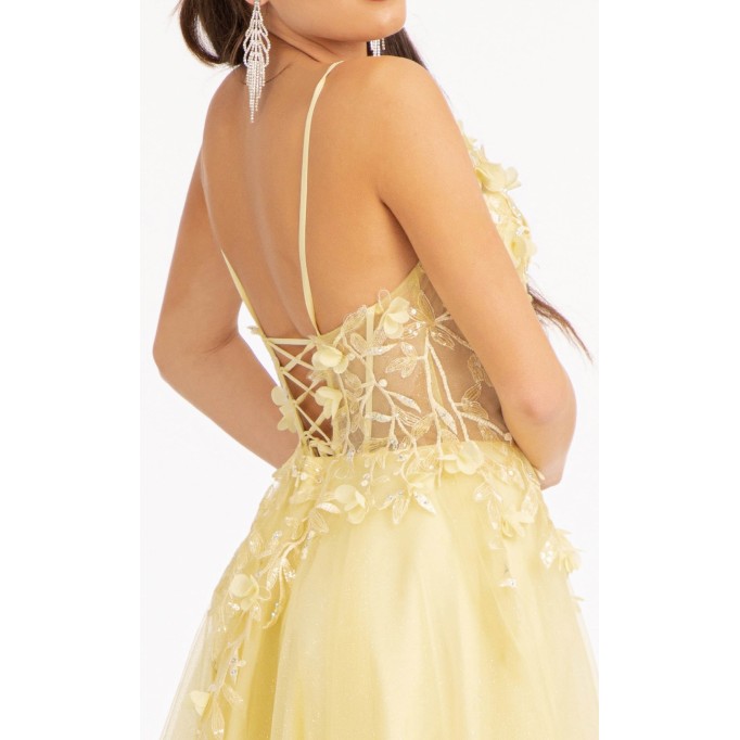 Floral Print Halter Evening GL3034 Dress