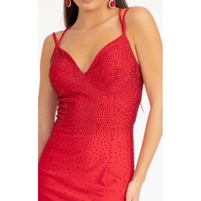 Floral Print Halter Evening GL3036 Dress