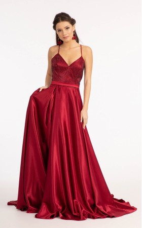 Floral Print Halter Evening GL3040 Dress