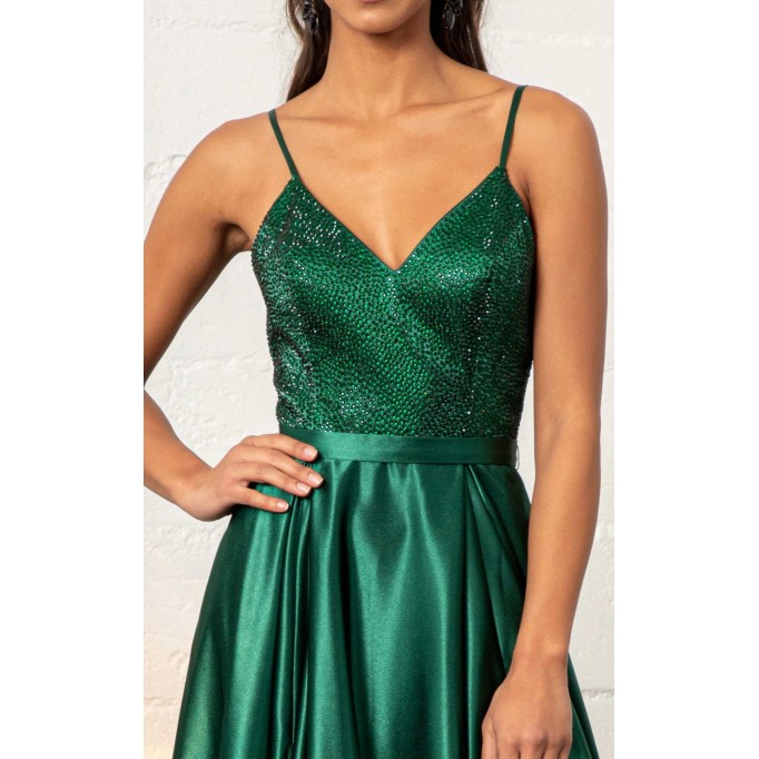 Floral Print Halter Evening GL3040 Dress