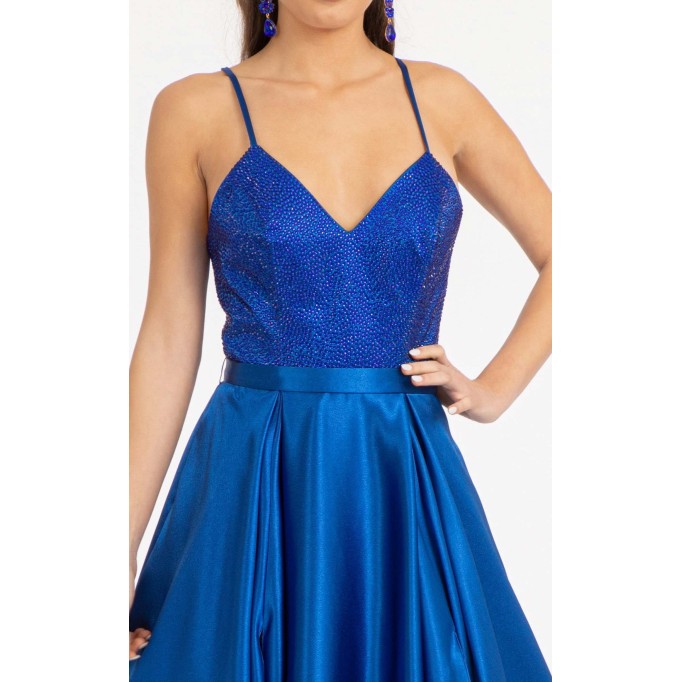 Floral Print Halter Evening GL3040 Dress