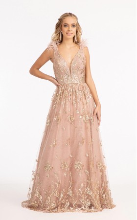 Floral Print Halter Evening GL3048 Dress