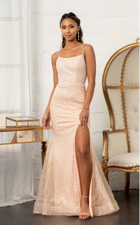 Floral Print Halter Evening GL3052 Dress