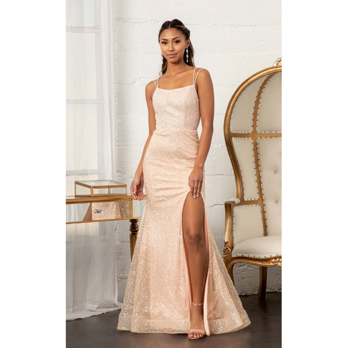 Floral Print Halter Evening GL3052 Dress