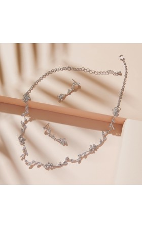 Ladies' Beautiful Alloy With Irregular Cubic Zirconia Jewelry Sets