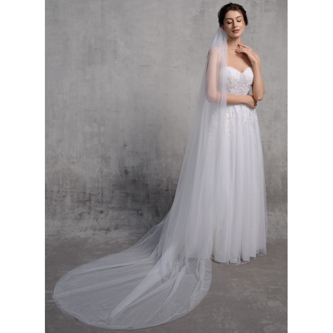 Two-tier Cut Edge Cathedral Bridal Veils