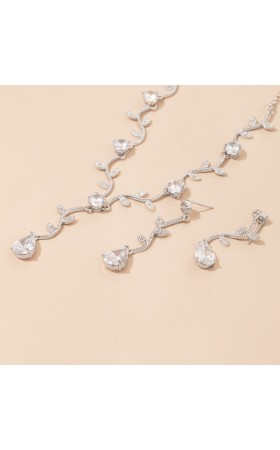 Ladies' Elegant Alloy With Irregular Cubic Zirconia Jewelry Sets