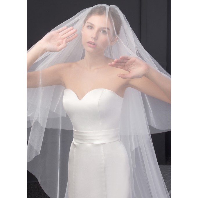 Two-tier Cut Edge Cathedral Bridal Veils