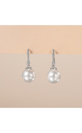 Ladies' Elegant Alloy Rhinestone Earrings