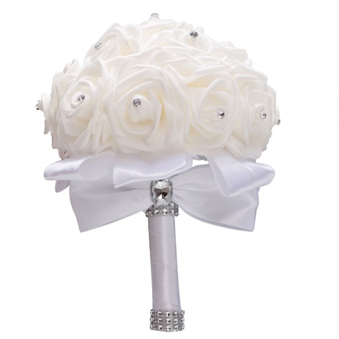 Round Foam Bridal Bouquets (Sold in a single piece) - Bridal Bouquets